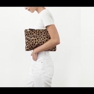 Claire Vivier Leopard Hair Flat Clutch